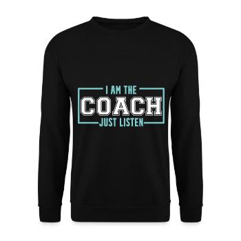 Trainer Shirt - Unisex Pullover - Schwarz - Vorne - Alina (178cm) & Michal (187cm)