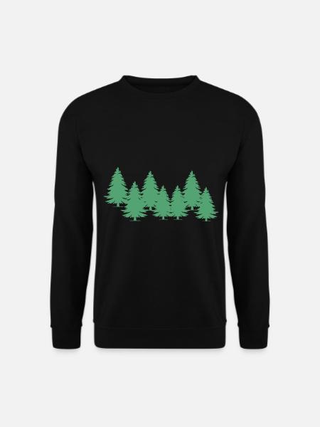 Grün Bäume - Unisex Pullover - Schwarz