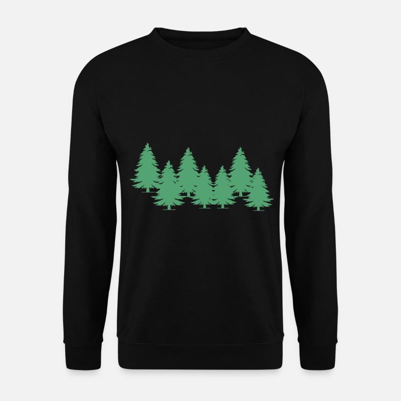Green Trees - Unisex Sweatshirt - black