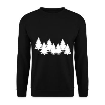 Trees - Unisex Sweatshirt - black - Front - Alina (178cm) & Michal (187cm)