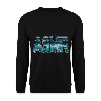 ASMR Waves Sea - Unisex Sweatshirt - black - Front - Alina (178cm) & Michal (187cm)