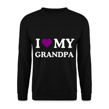 Ich liebe das lila Alzheimer-Bewusstsein meines Großvaters - Unisex Pullover - Schwarz - Vorne - Alina (178cm) & Michal (187cm)