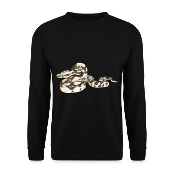 Boa Constrictor I Abgottschlange motif for snake - Unisex Sweatshirt - black - Front - Alina (178cm) & Michal (187cm)