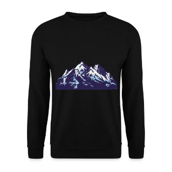 Montagne Sommet Roches Montagnes Alpinistes - Sweat-shirt Unisexe - noir - Devant - Alina (178cm) & Michal (187cm)