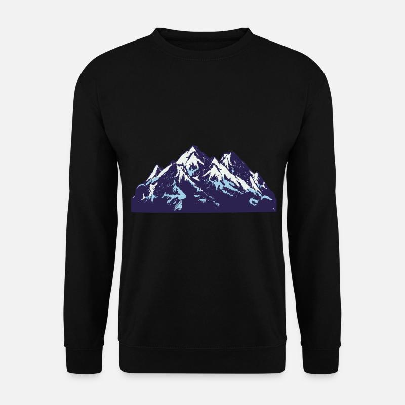 Berg Gipfel Felsen Mountains Gebirge Bergsteiger - Unisex Pullover - Schwarz