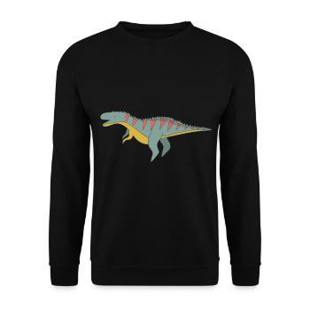 Dinosaur Dino - Unisex Sweatshirt - black - Front - Alina (178cm) & Michal (187cm)