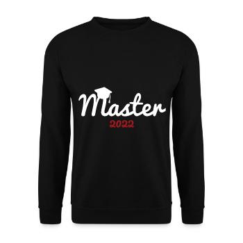 Master Hut 2022 Abschluss Geschenk Mastertitel - Unisex Pullover - Schwarz - Vorne - Alina (178cm) & Michal (187cm)