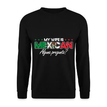 Mexiko Mexikanische Wurzeln Geschenk - Unisex Pullover - Schwarz - Vorne - Alina (178cm) & Michal (187cm)