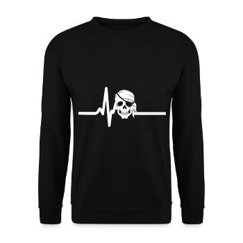 Skull Skull - Unisex Sweatshirt - black - Front - Alina (178cm) & Michal (187cm)
