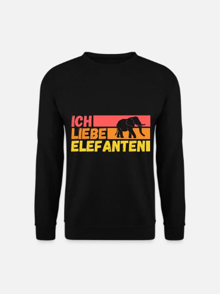 Elefant Elefanten - Unisex Pullover - Schwarz