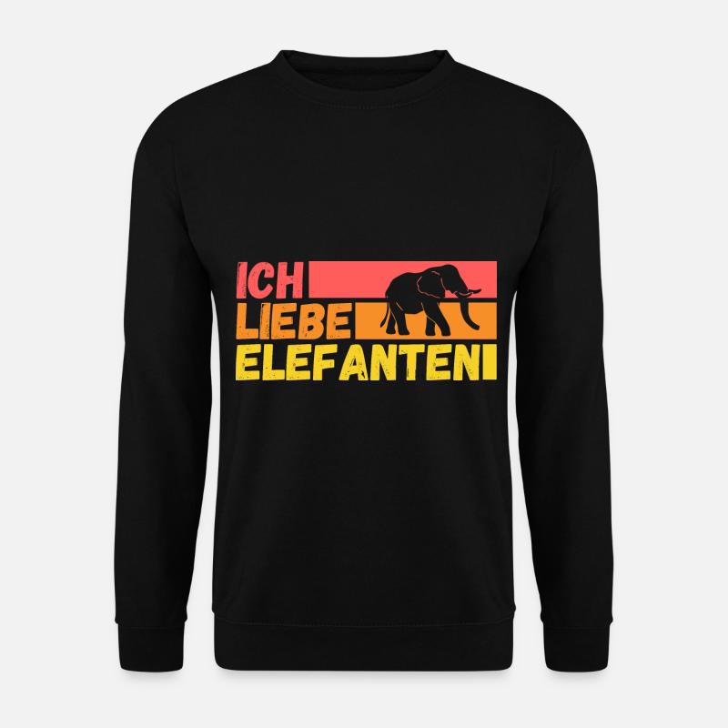 Elefant Elefanten - Unisex Pullover - Schwarz