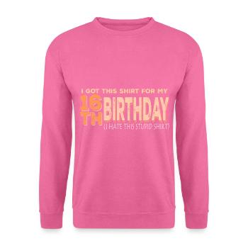 16ème anniversaire 16e bday 16 ans - Sweat-shirt Unisexe - rose - Devant