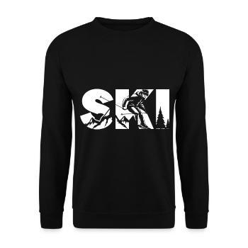 Skier Berg - Unisex Sweatshirt - black - Front - Alina (178cm) & Michal (187cm)