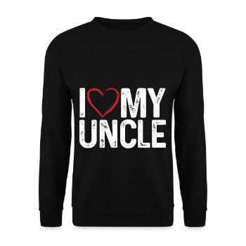 Love My Uncle Niece Nephew Aunt Family Brother - Unisex Sweatshirt - black - Front - Alina (178cm) & Michal (187cm)
