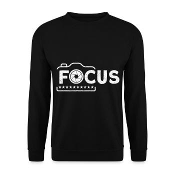 Cadeau cameraman pour photographe - Sweat-shirt Unisexe - noir - Devant - Alina (178cm) & Michal (187cm)