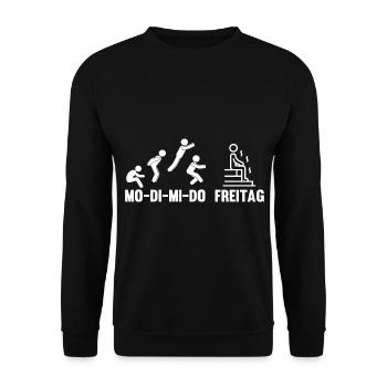 Wellness Saunagänger Saunieren Saunierer Sauna - Unisex Pullover - Schwarz - Vorne - Alina (178cm) & Michal (187cm)
