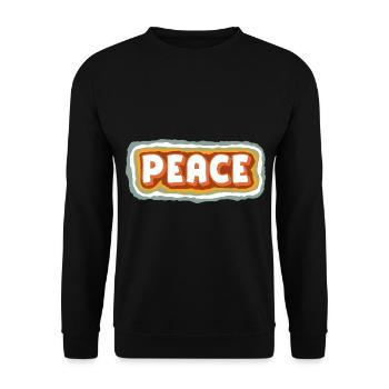 Peace - Unisex Sweatshirt - black - Front - Alina (178cm) & Michal (187cm)