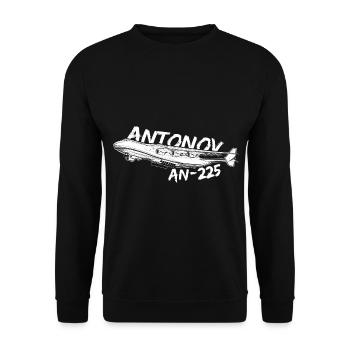 Antonov AN-225 avion fret aérien stratégique - Sweat-shirt Unisexe - noir - Devant - Alina (178cm) & Michal (187cm)