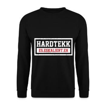 Hardtekk Rave Konzert Party Geburtstag Geschenk - Unisex Pullover - Schwarz - Vorne - Alina (178cm) & Michal (187cm)