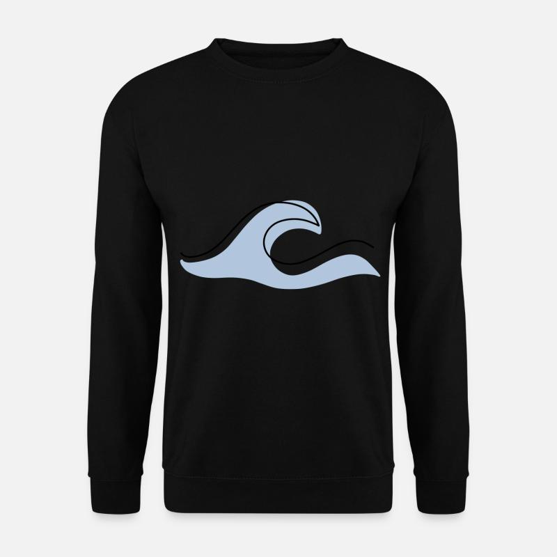 Vagues Boho - Sweat-shirt Unisexe - noir