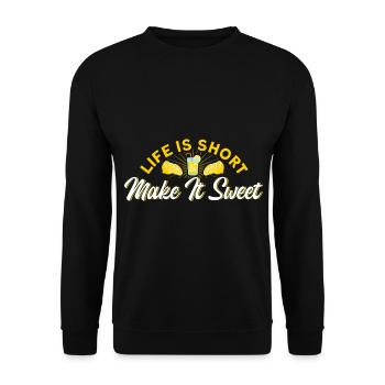 Lemon Juice Lemon Juice Lemonade - Unisex Sweatshirt - black - Front - Alina (178cm) & Michal (187cm)