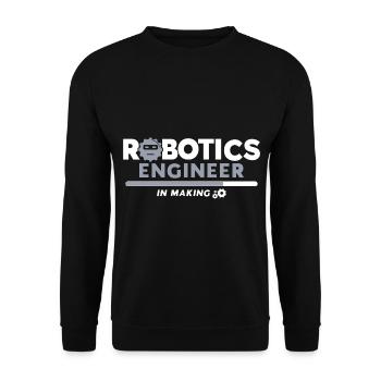Roboter Robotik Ingenieur Kostüm Roboter - Unisex Pullover - Schwarz - Vorne - Alina (178cm) & Michal (187cm)