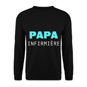 STOLZER VATER EINER KRANKENSCHWESTER - Unisex Pullover - Schwarz - Vorne - Alina (178cm) & Michal (187cm)