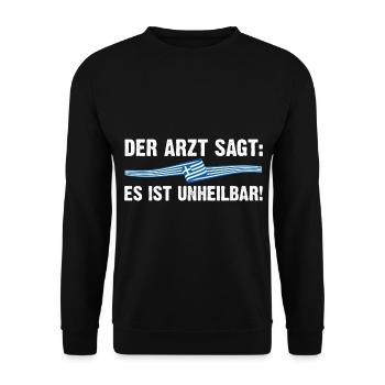 Griechen Grieche Griechenland - Unisex Pullover - Schwarz - Vorne - Alina (178cm) & Michal (187cm)