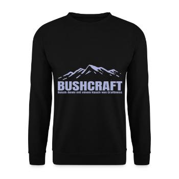 Bushcraft - Busch Genie mit Craftiness - Unisex Pullover - Schwarz - Vorne - Alina (178cm) & Michal (187cm)