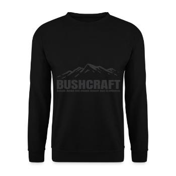 Bushcraft - Bush genius with a touch of crafti - Unisex Sweatshirt - black - Front - Alina (178cm) & Michal (187cm)