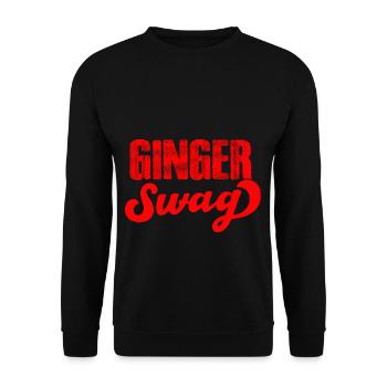 Ginger Swag Redhead Team Red Orange Hair Irish - Unisex Sweatshirt - black - Front - Alina (178cm) & Michal (187cm)