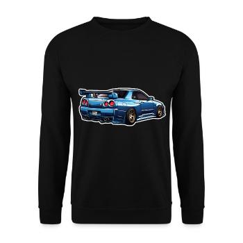 Jdm / Tuning / Turbocharger / Rims / Chiptuning - Unisex Sweatshirt - black - Front - Alina (178cm) & Michal (187cm)
