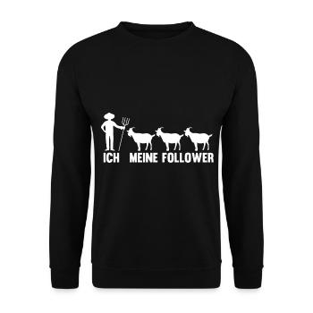 Ziege Ziegenbauer Bauernhof Landwirt Bauer Ziegen - Unisex Pullover - Schwarz - Vorne - Alina (178cm) & Michal (187cm)