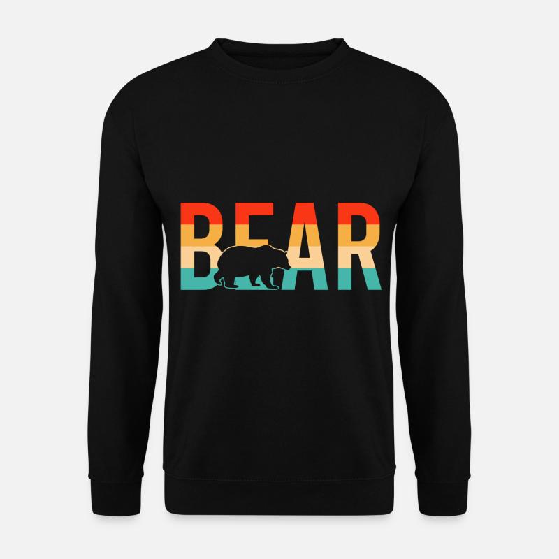 Bear bear retro - Unisex Sweatshirt - black
