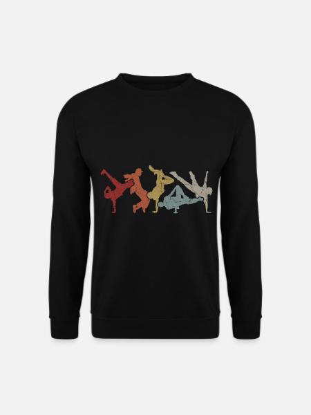 Rétro B-Boy Breakdance Vintaga B-Girl Street Dance - Sweat-shirt Unisexe - noir