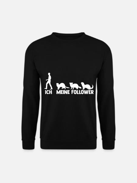 Ich und meine Follower Frettchen - Unisex Pullover - Schwarz