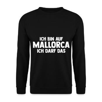 Party Urlaub Mallorca - Unisex Pullover - Schwarz - Vorne - Alina (178cm) & Michal (187cm)