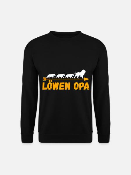 Großvater Löwen Opa - Unisex Pullover - Schwarz