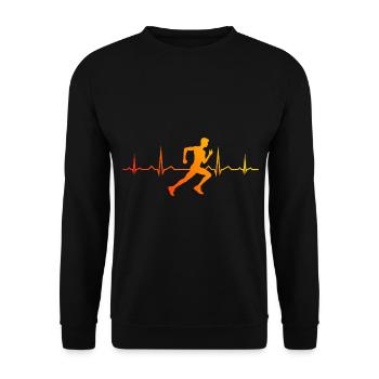 Fitness de course de fond pour hommes et femmes - Sweat-shirt Unisexe - noir - Devant - Alina (178cm) & Michal (187cm)