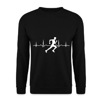 Fitness Cross Country Running Rennen Laufen - Unisex Pullover - Schwarz - Vorne - Alina (178cm) & Michal (187cm)