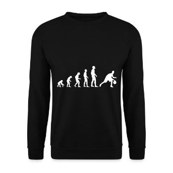 Basketball Cool Evolution BasketballEr Gift - Unisex Sweatshirt - black - Front - Alina (178cm) & Michal (187cm)