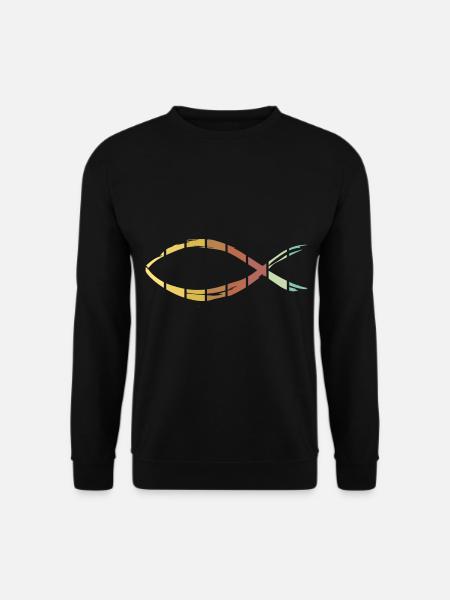 Jesus Fish - Unisex Sweatshirt - black
