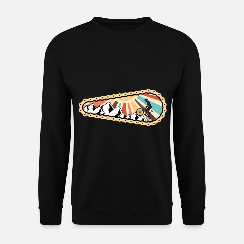 Rennfahrrad an Single speed da Alpen am Berg MTB - Unisex Pullover - Schwarz