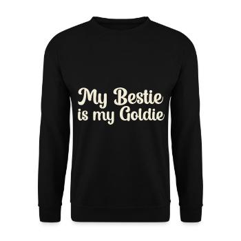 Dictons anglais de Golden Retriever à la crème drôles - Sweat-shirt Unisexe - noir - Devant - Alina (178cm) & Michal (187cm)