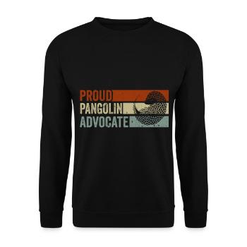 Proud pangolin advocate, - Unisex Sweatshirt - black - Front - Alina (178cm) & Michal (187cm)