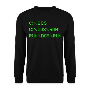 DOS - Unisex Sweatshirt - black - Front - Alina (178cm) & Michal (187cm)