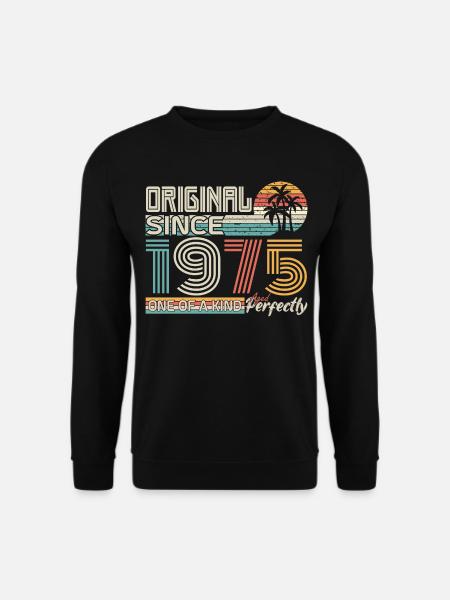 1975 anniversary 1975 born in 1975 anniversary - Unisex Sweatshirt - black