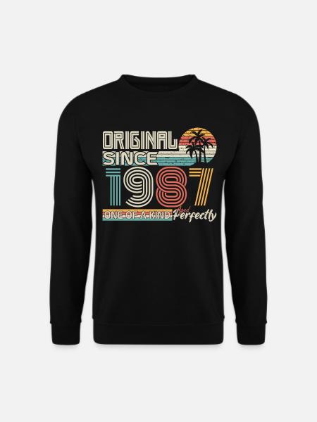 1987 Jubiläum 1987 geboren 1987 Jubiläum - Unisex Pullover - Schwarz