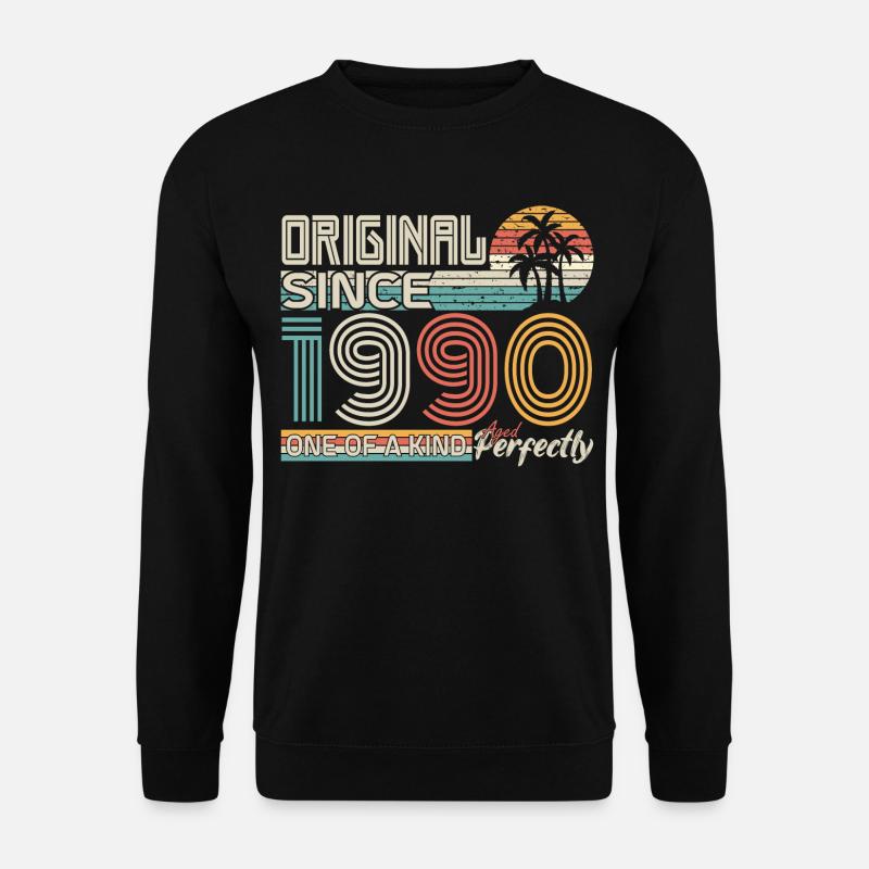 1990 Jubiläum 1990 geboren 1990 Jubiläum - Unisex Pullover - Schwarz