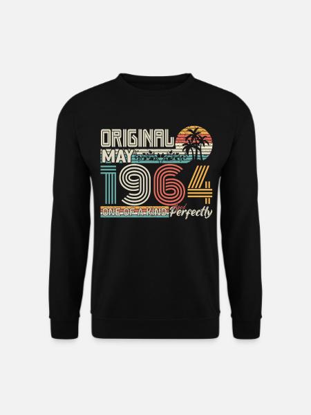 Mai 1964 anniversaire May 1964 cadeau 1964 - Sweat-shirt Unisexe - noir